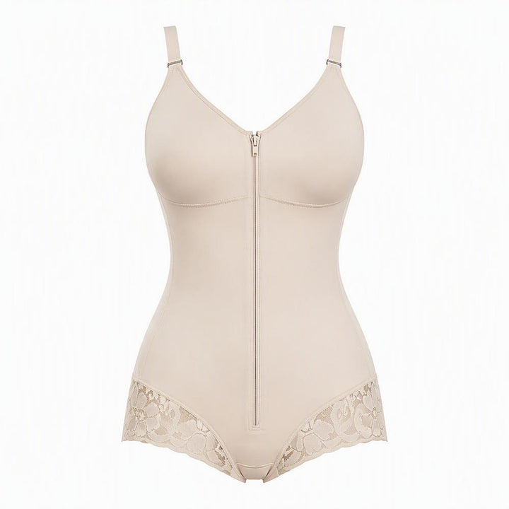 Damen-Taillenformer aus Polyamid mit mehreren Haken, Bauch- und Hüftstraffung, Figurformer - Nackt - 3XL - image 1
