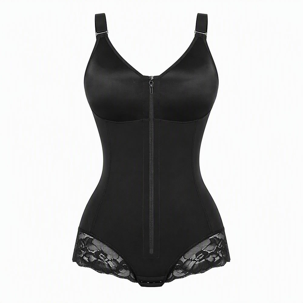 Damen-Taillenformer aus Polyamid mit mehreren Haken, Bauch- und Hüftstraffung, Figurformer - Schwarz - 3XL - image 0