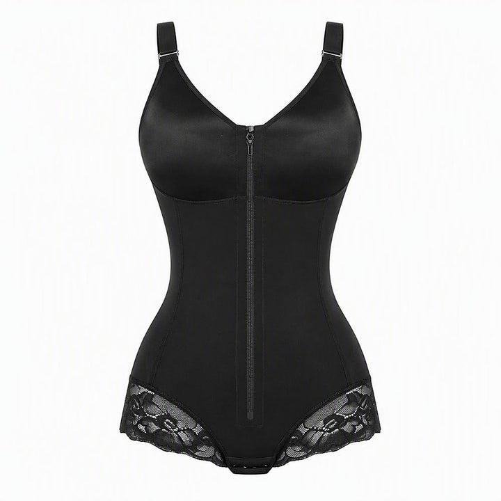 Damen-Taillenformer aus Polyamid mit mehreren Haken, Bauch- und Hüftstraffung, Figurformer - Schwarz - 3XL - image 0
