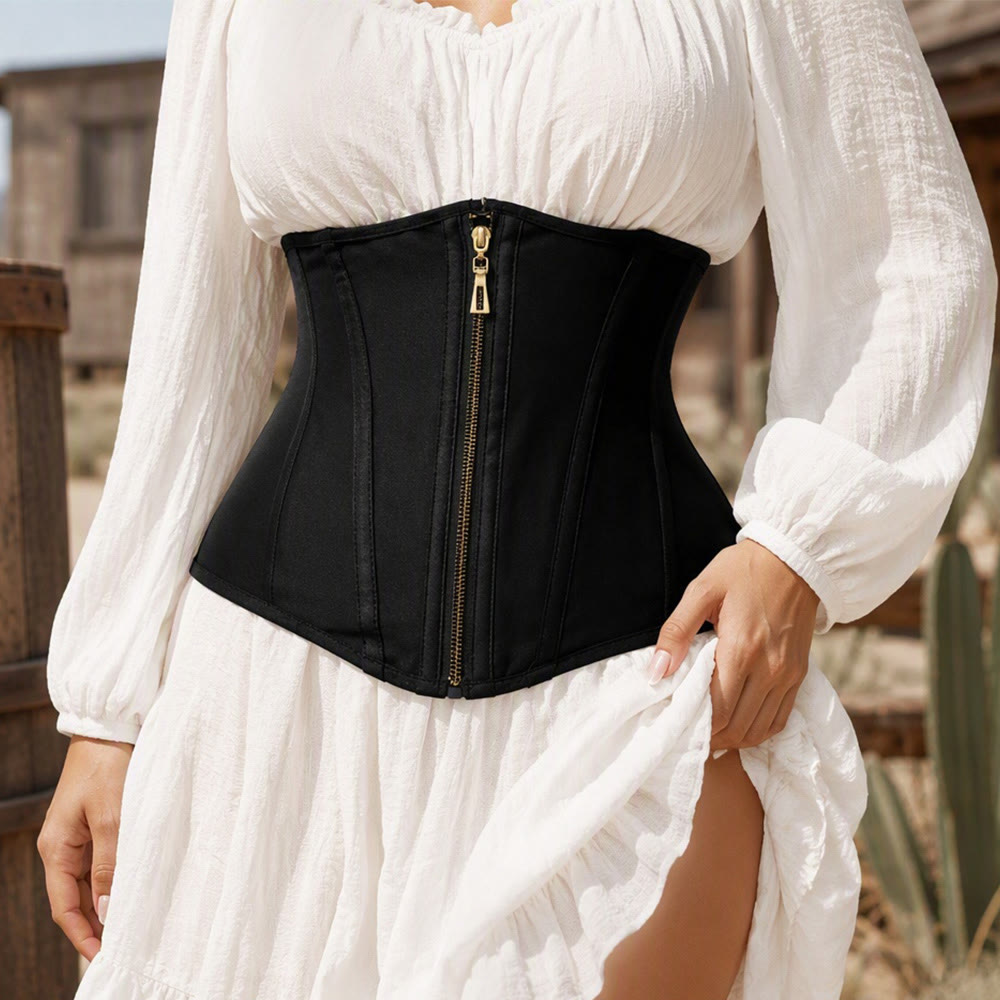 Damen-Taillenformer mit Nylonstäben, mehreren Haken hinten, Bauchkontrolle, schlankmachendem Korsett - image 0