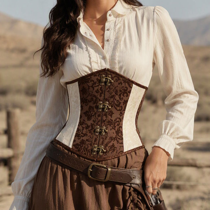 Gothic-Jacquard-Korsett für Damen, Taillenformer, Figurformer - image 0