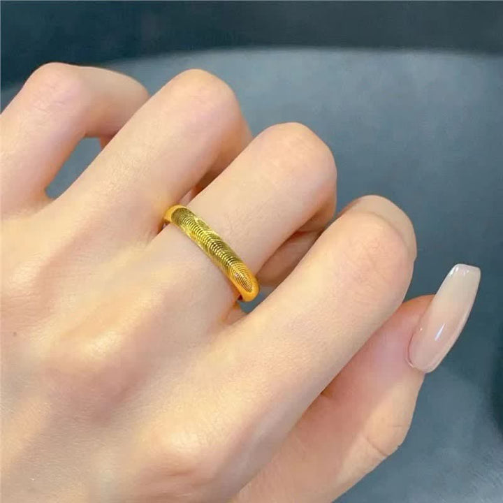 Cooler, minimalistischer Wellenring für jeden Tag - Gold - US 10 - image 2