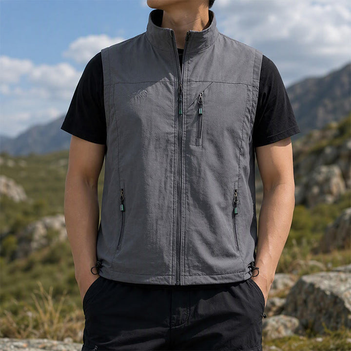Schnelltrocknende Outdoor-Weste für Herren - Grau - 5XL - image 4