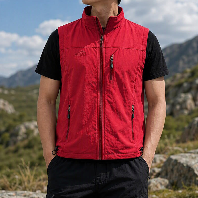 Schnelltrocknende Outdoor-Weste für Herren - Rot - 5XL - image 6