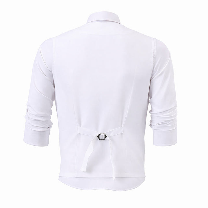 Minimalistische Herren-Freizeitweste aus Leinen-Baumwoll-Mischgewebe - image 12