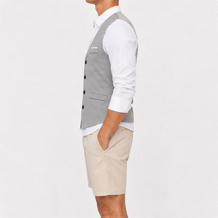 Britische Slim-Fit-Anzugweste für Herren, formelle Businessweste - image 3
