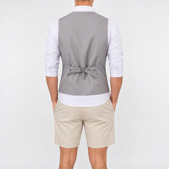 Britische Slim-Fit-Anzugweste für Herren, formelle Businessweste - image 2
