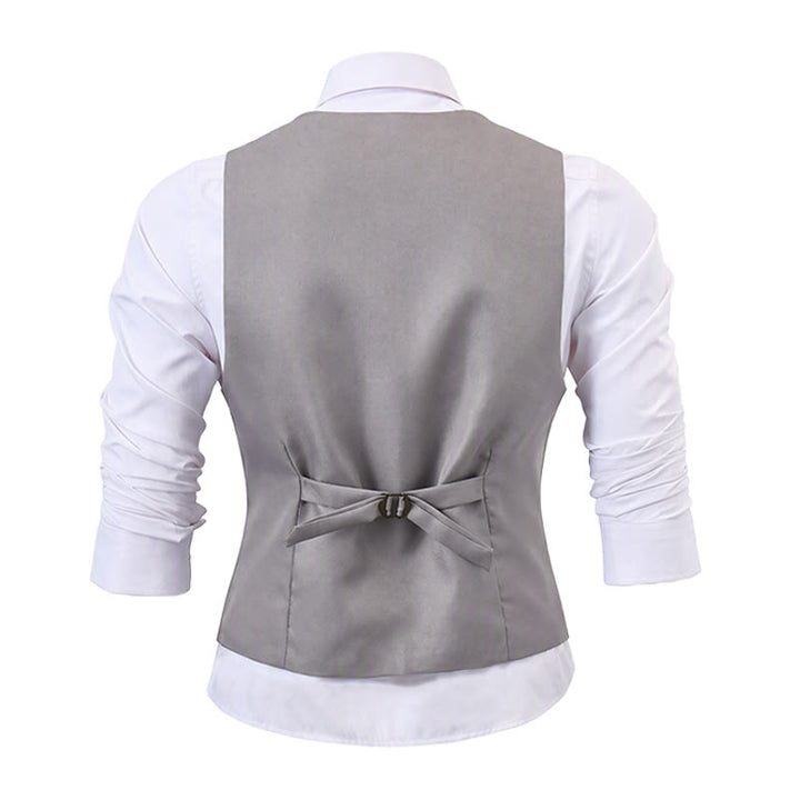 Britische Slim-Fit-Anzugweste für Herren, formelle Businessweste - image 12