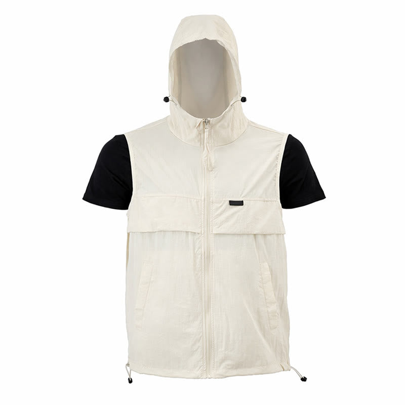 Atmungsaktive, mit Kapuze versehene Sonnenschutzweste für Herren für Outdoor-Sportarten - image 23
