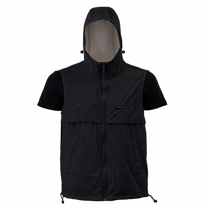 Atmungsaktive, mit Kapuze versehene Sonnenschutzweste für Herren für Outdoor-Sportarten - image 21