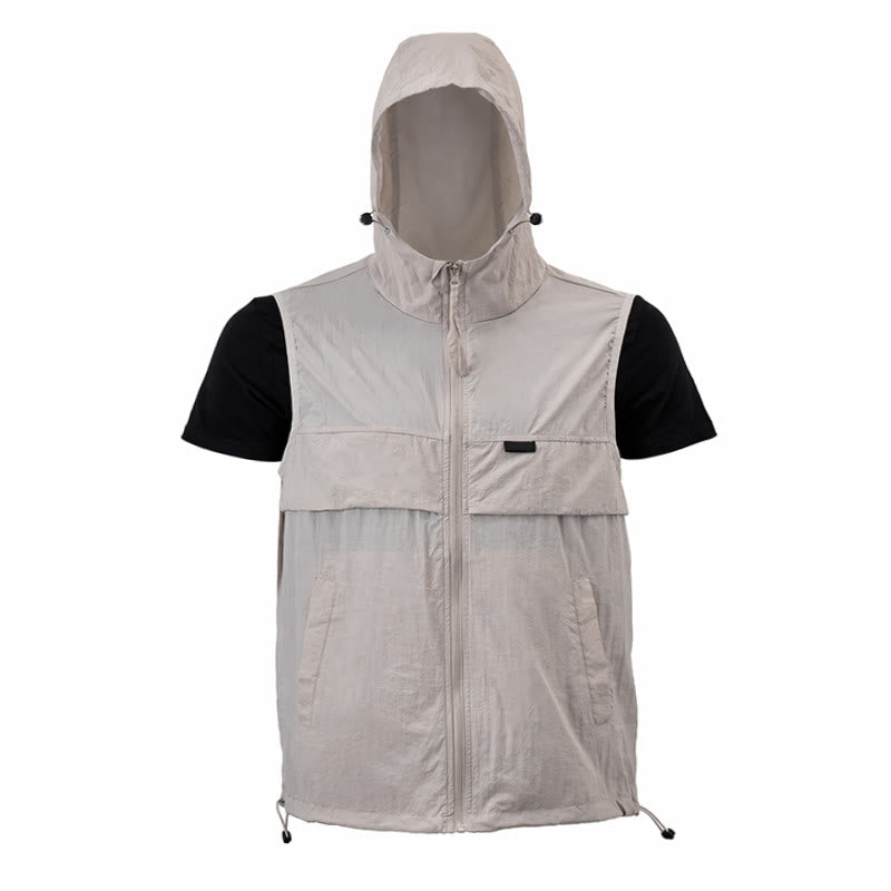 Atmungsaktive, mit Kapuze versehene Sonnenschutzweste für Herren für Outdoor-Sportarten - image 16