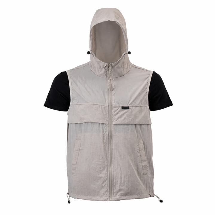 Atmungsaktive, mit Kapuze versehene Sonnenschutzweste für Herren für Outdoor-Sportarten - image 16