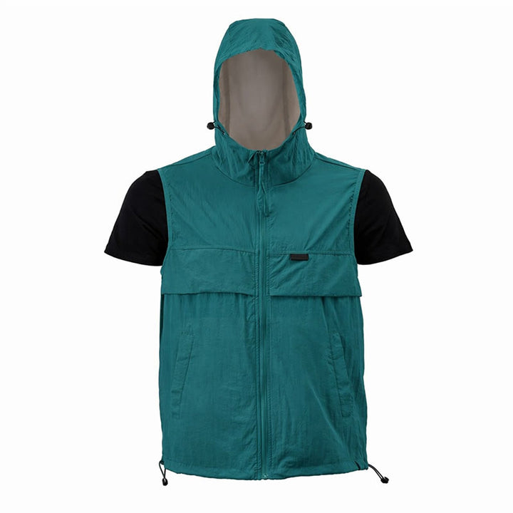 Atmungsaktive, mit Kapuze versehene Sonnenschutzweste für Herren für Outdoor-Sportarten - image 20
