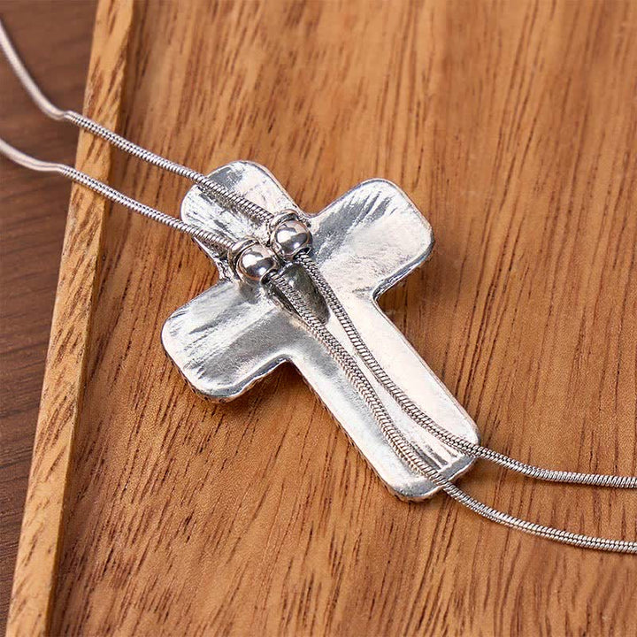 Bolo-Halskette mit eingraviertem Y-förmigem Muster, Motiv: Cowboy Faith & Horns - image 2