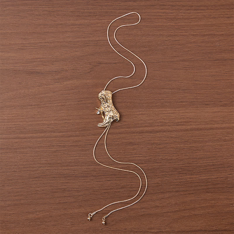 Cowboy-Stiefel mit sternförmiger, verstellbarer Bolo-Halskette in Y-Form - image 3