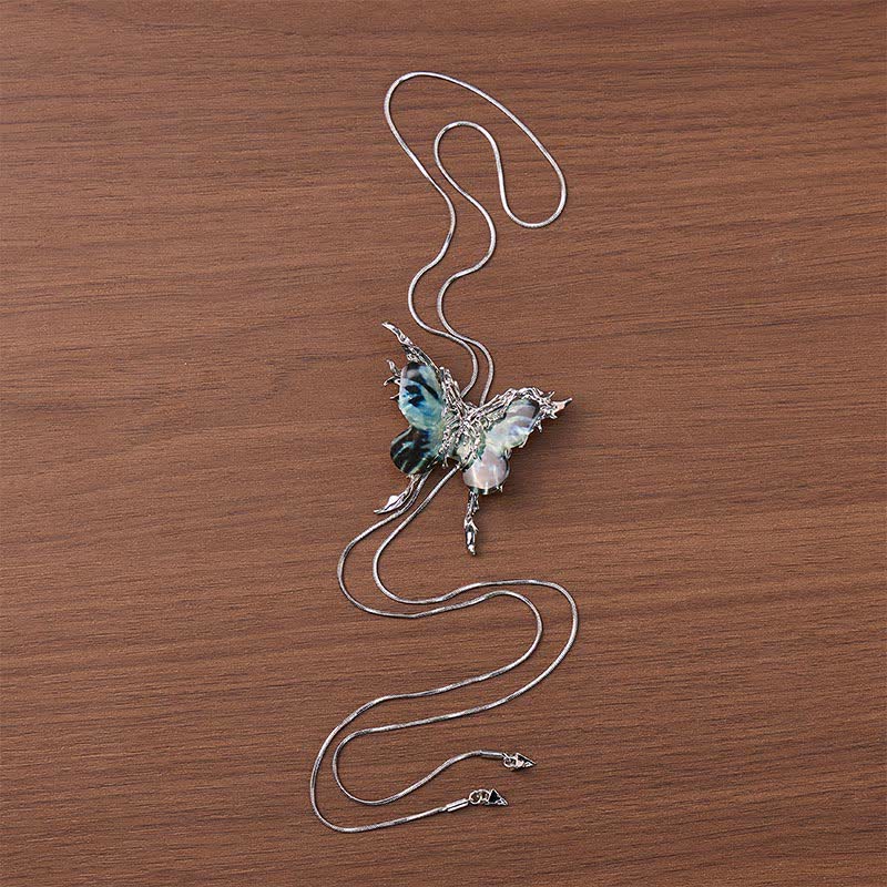 Austauschbare Bolo-Halskette mit verstellbarem Schiebeverschluss und Schmetterlingsmotiven sowie 6 austauschbaren Flügeln - image 5