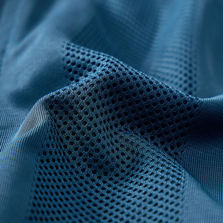 Leichte Herren-Weste aus durchsichtigem Mesh mit Reißverschluss, lässige Weste - image 10