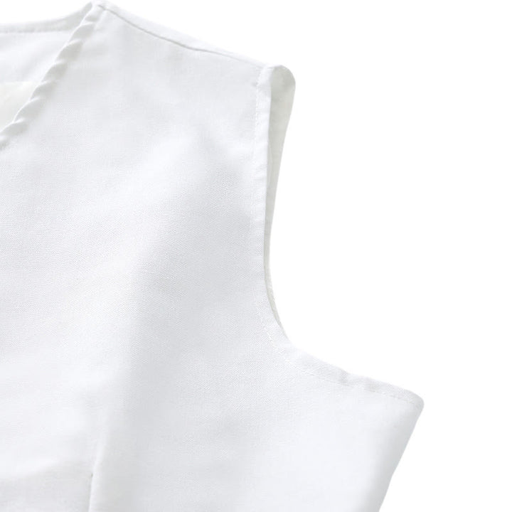 Minimalistische Herren-Freizeitweste aus Leinen-Baumwoll-Mischgewebe - image 7
