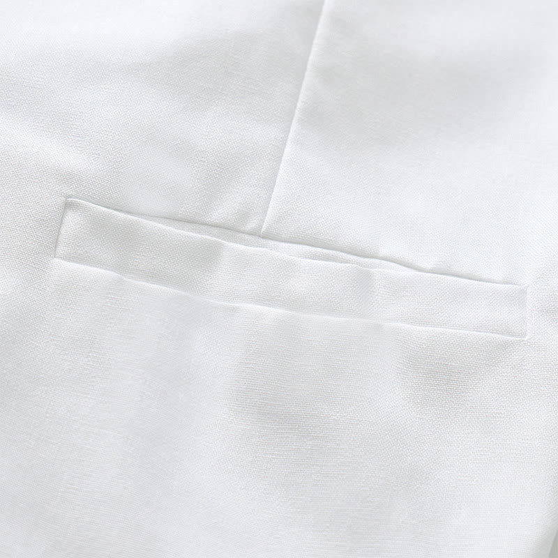 Minimalistische Herren-Freizeitweste aus Leinen-Baumwoll-Mischgewebe - image 8