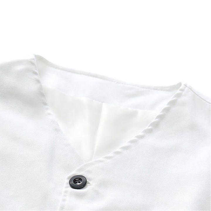 Minimalistische Herren-Freizeitweste aus Leinen-Baumwoll-Mischgewebe - image 6