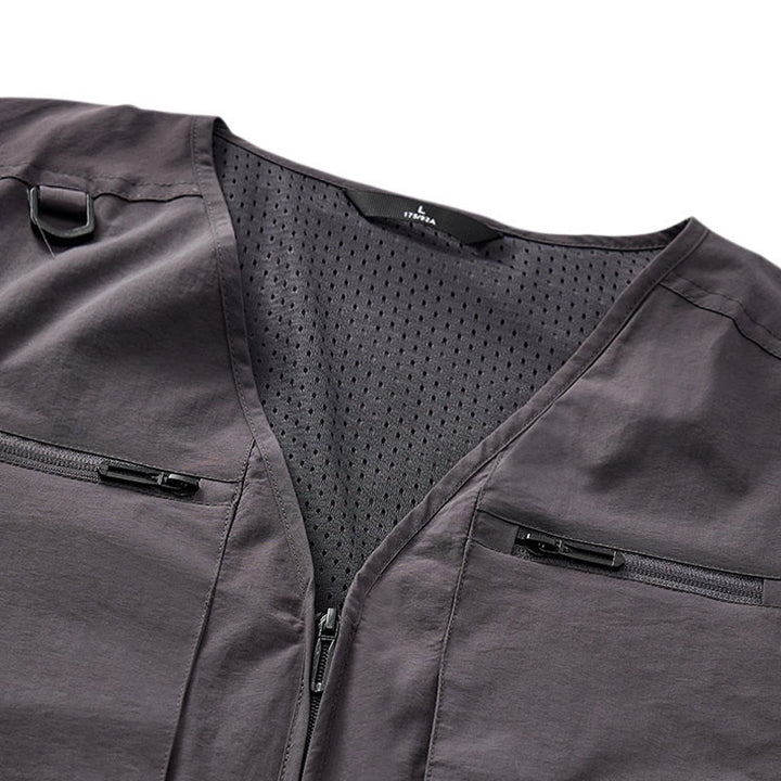 Herren Outdoor-Weste mit mehreren Reißverschlusstaschen, schnelltrocknend, vielseitig einsetzbar - image 9
