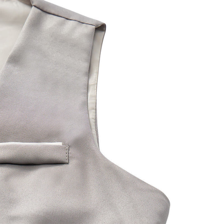 Britische Slim-Fit-Anzugweste für Herren, formelle Businessweste - image 7