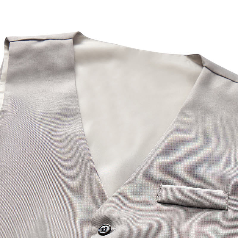 Britische Slim-Fit-Anzugweste für Herren, formelle Businessweste - image 5