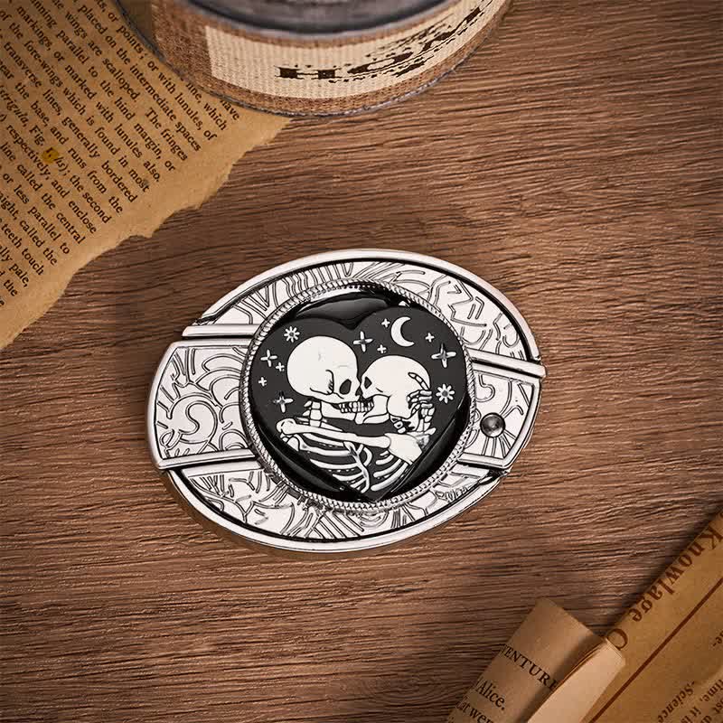 Gothic Hug Skelettliebhaber DIY Verstecktes Klappmesser Schnalle Ledergürtel - image 9