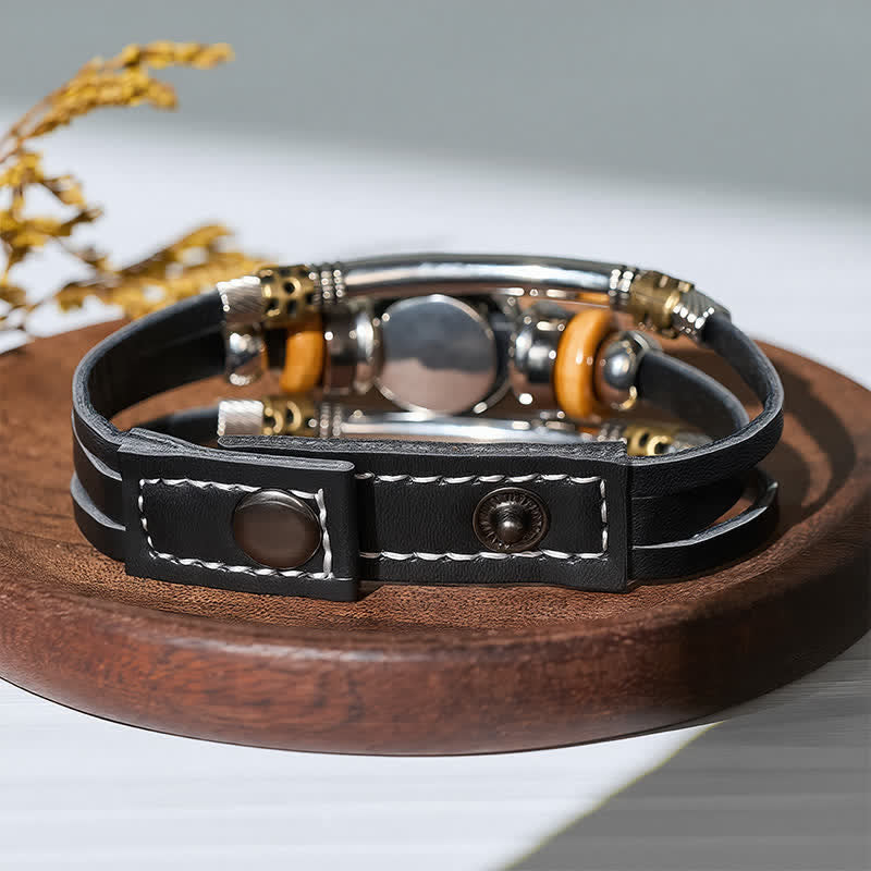 26 Initialen Zeit Edelstein Lederarmband - image 4