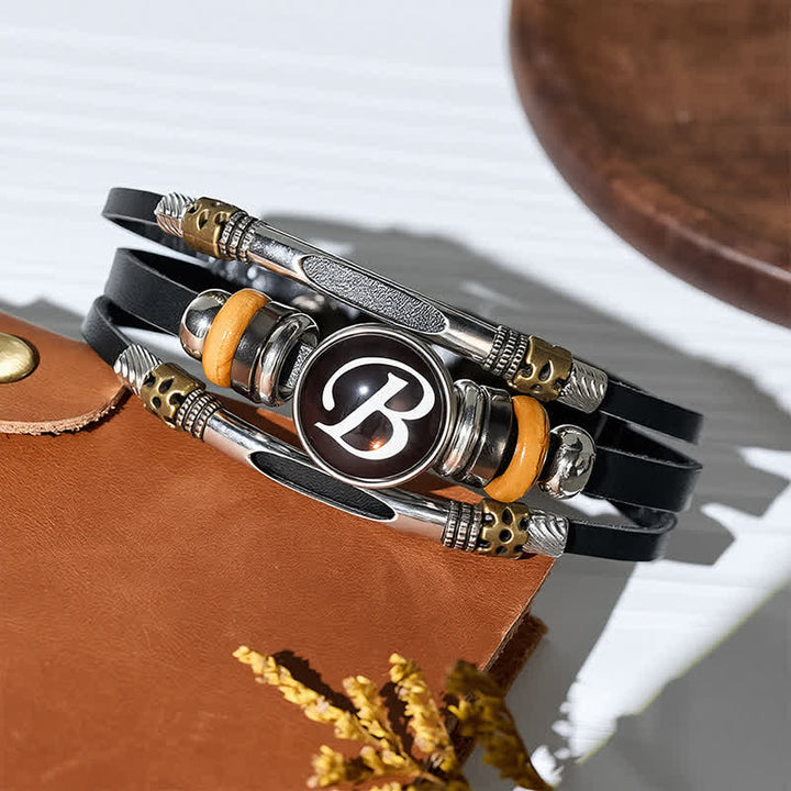 26 Initialen Zeit Edelstein Lederarmband - image 3