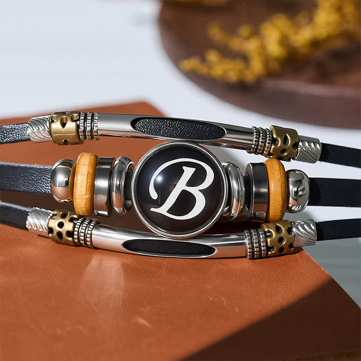26 Initialen Zeit Edelstein Lederarmband - image 5