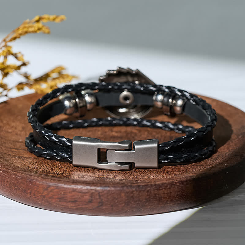 Lederarmband mit Royal Flush Poker-Spielkarten - image 3