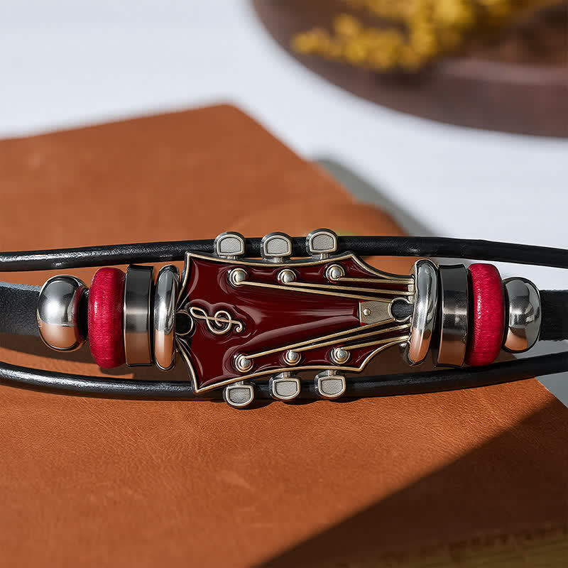 Armband aus Leder für E-Gitarrenkopf aus einer Legierung - image 16