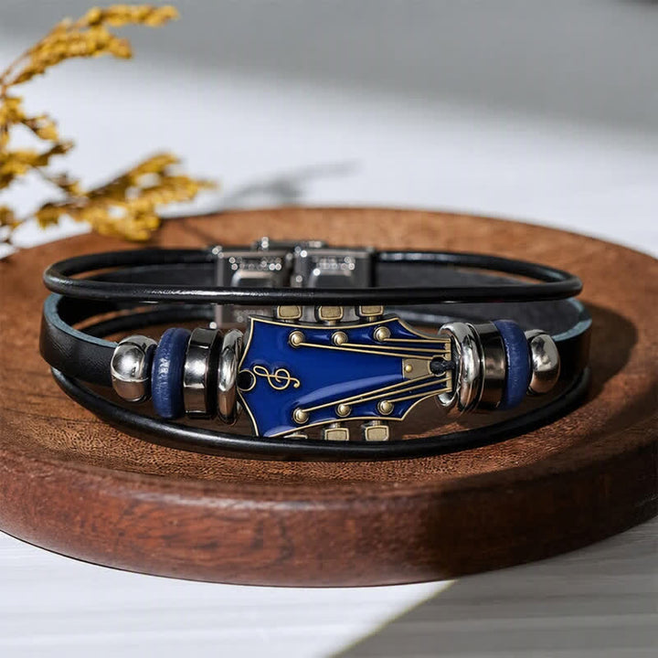 Armband aus Leder für E-Gitarrenkopf aus einer Legierung - image 9