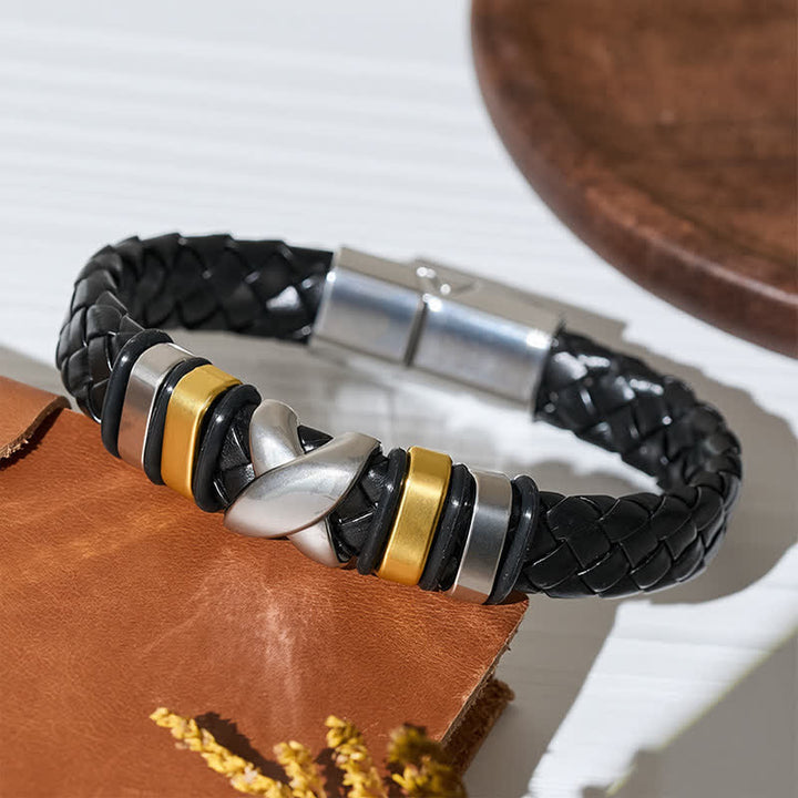 Armband aus Leder mit verschiedenen Stilen, Legierungsperlen, Vintage-Leder - image 3