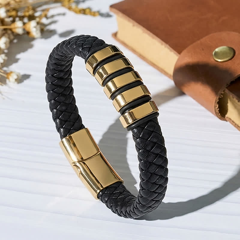 Armband aus Leder mit verschiedenen Stilen, Legierungsperlen, Vintage-Leder - Stil Nr. 3 - image 8