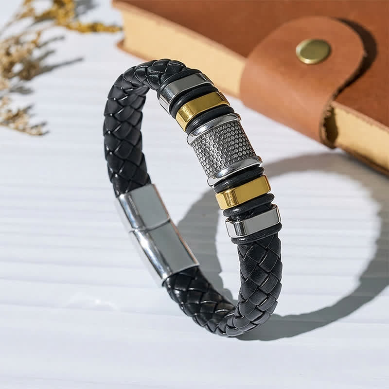 Armband aus Leder mit verschiedenen Stilen, Legierungsperlen, Vintage-Leder - Stil Nr. 6 - image 11
