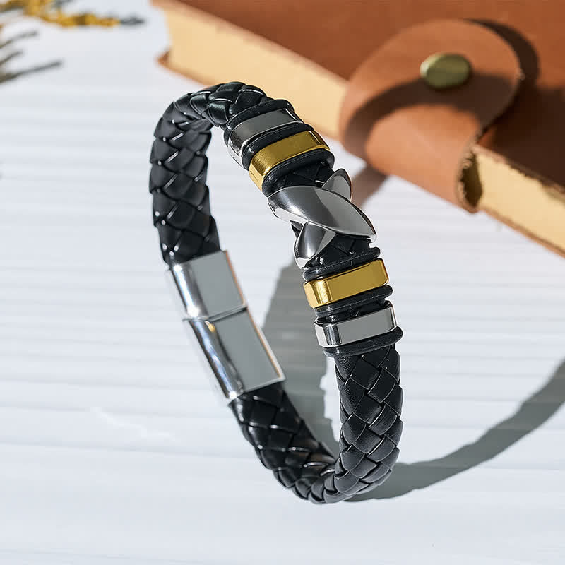 Armband aus Leder mit verschiedenen Stilen, Legierungsperlen, Vintage-Leder - Stil Nr. 1 - image 0