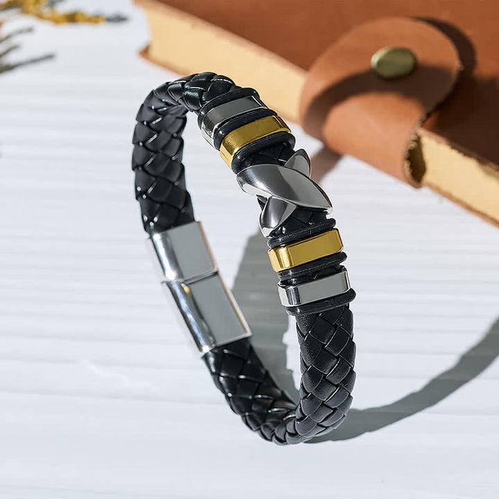 Armband aus Leder mit verschiedenen Stilen, Legierungsperlen, Vintage-Leder - Stil Nr. 1 - image 0