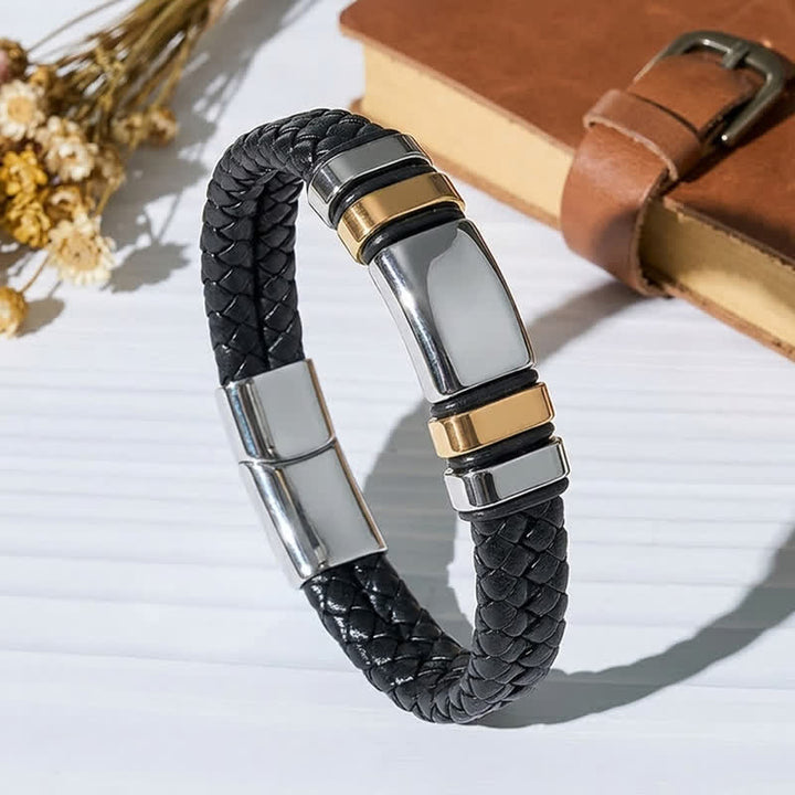 Armband aus Leder mit verschiedenen Stilen, Legierungsperlen, Vintage-Leder - Stil Nr. 4 - image 9
