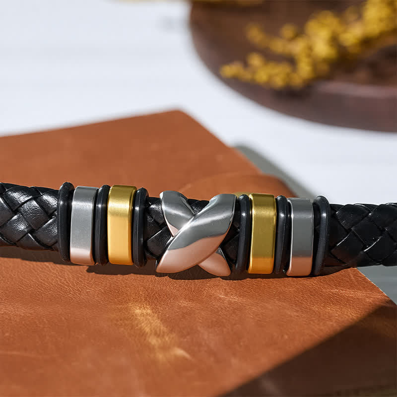 Armband aus Leder mit verschiedenen Stilen, Legierungsperlen, Vintage-Leder - image 6