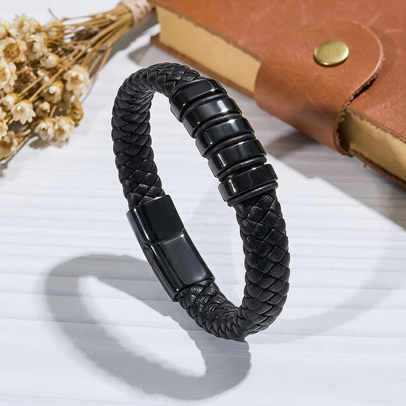 Armband aus Leder mit verschiedenen Stilen, Legierungsperlen, Vintage-Leder - Stil Nr. 2 - image 7