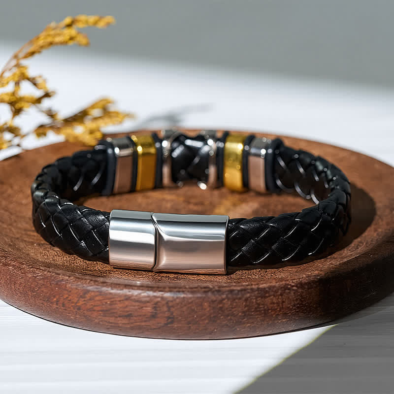 Armband aus Leder mit verschiedenen Stilen, Legierungsperlen, Vintage-Leder - image 5
