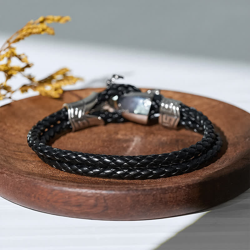 Punk-Retro-Biker-Motorrad-Muster-Lederarmband - image 4
