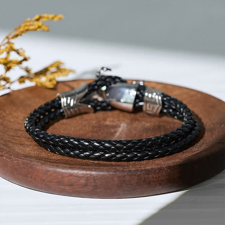 Punk-Retro-Biker-Motorrad-Muster-Lederarmband - image 4