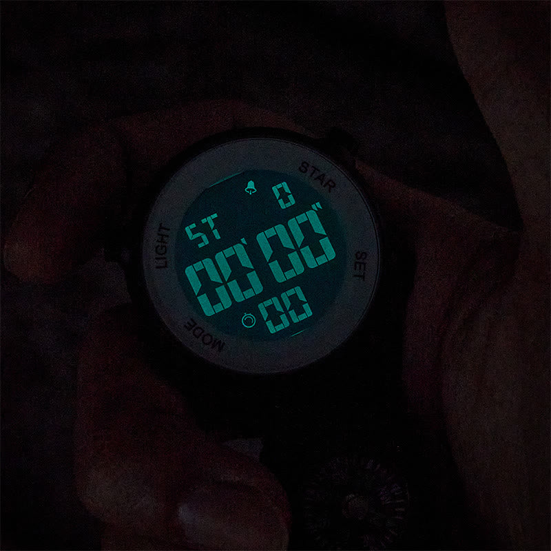 Tragbare digitale Taschenuhr mit Kompass und Schlüsselanhänger - image 4