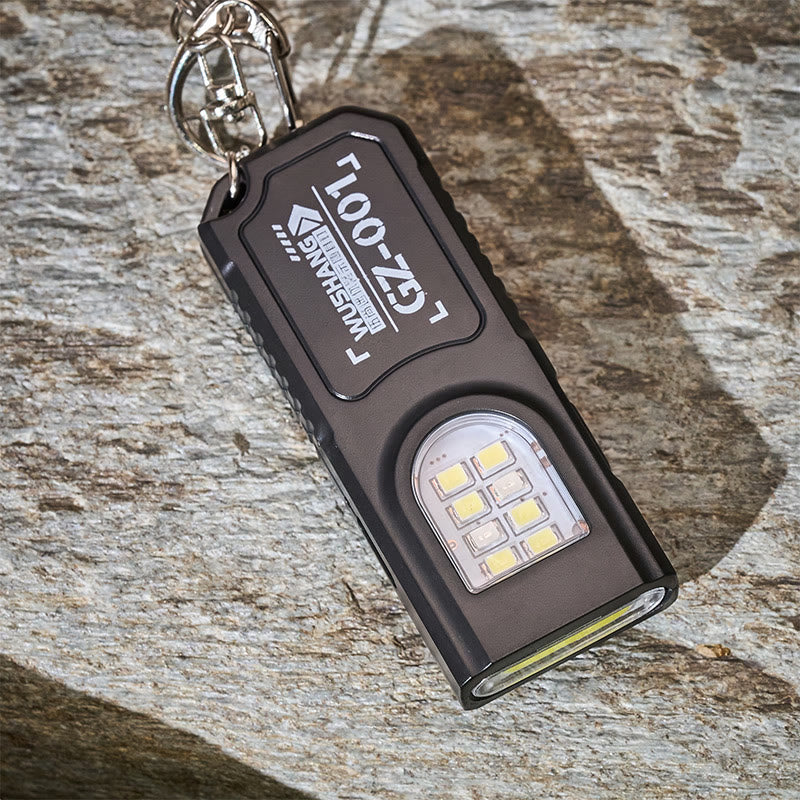Mini-Taschenlampe mit Cob-Lampe, Überlebenspfeife und Kompass-Schlüsselanhänger - image 5