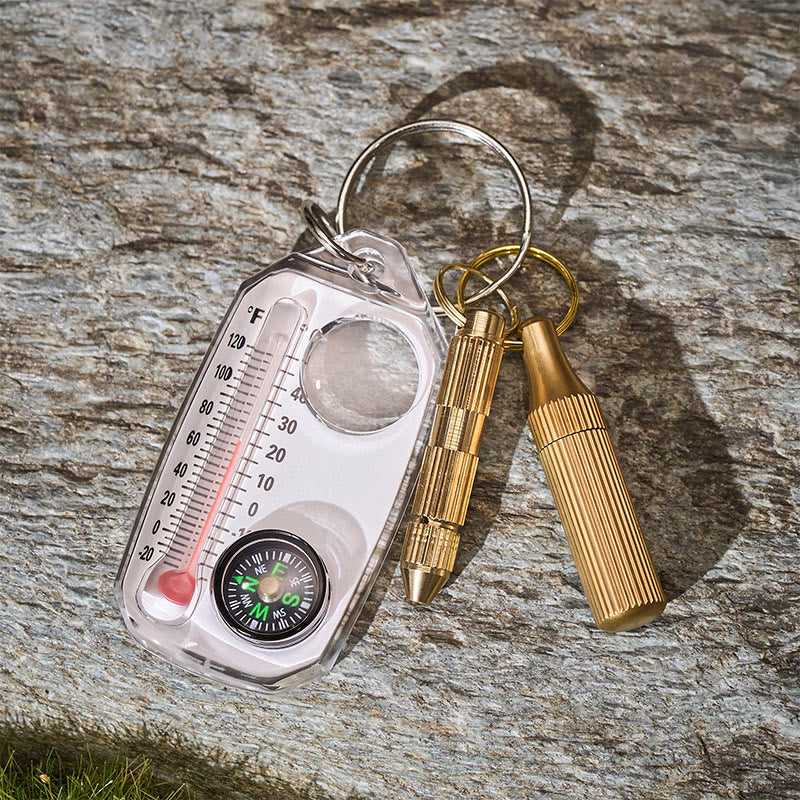 3-in-1 Tragbares Multifunktions-EDC-Taschenset mit Schlüsselanhänger - image 2