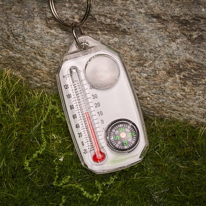 Multifunktionaler EDC-Karabiner mit Maßband, verstellbarem Schraubenschlüssel und Kompass als Schlüsselanhänger - image 2