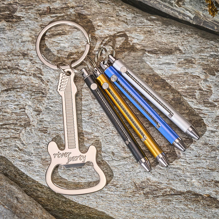 Einziehbarer Zahnstocher & Gitarren-Flaschenöffner, tragbares EDC-Set, Schlüsselanhänger - image 1
